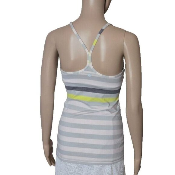 Lululemon Power Y Tank Top striped multicolor Women's Size 4 - Picture 3 of 4